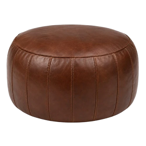 Pouf cuir