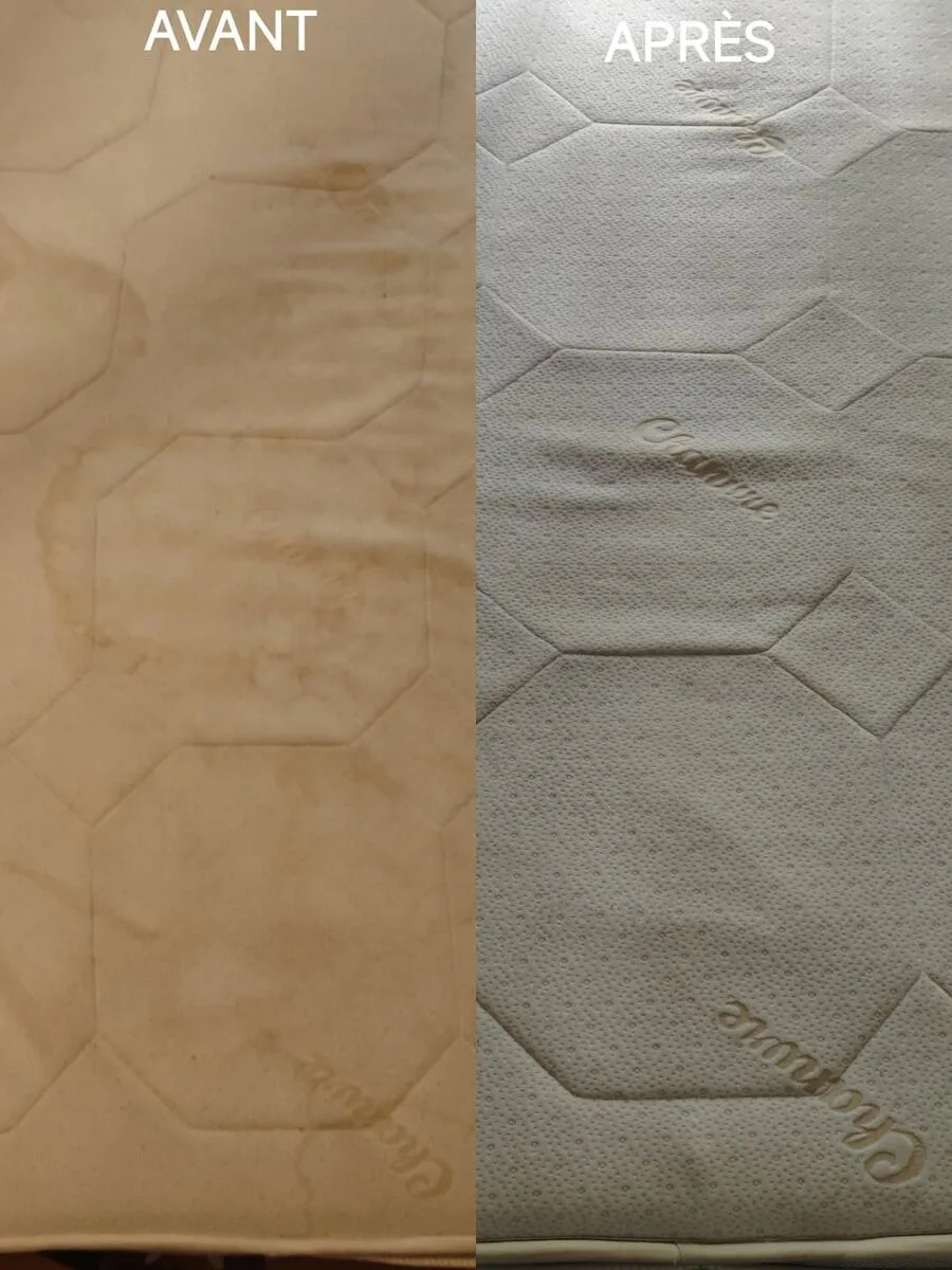 Nettoyage matelas à Flourens — avant/après Clean&Fresh